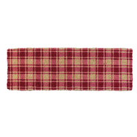 Red & Pink Plaid Natural Coir Double Doormat - JoeyRae