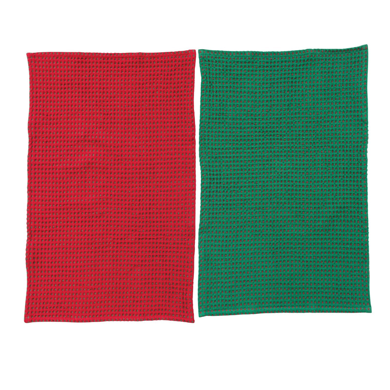 Set of Cotton Waffle Weave Tea Towels - JoeyRae