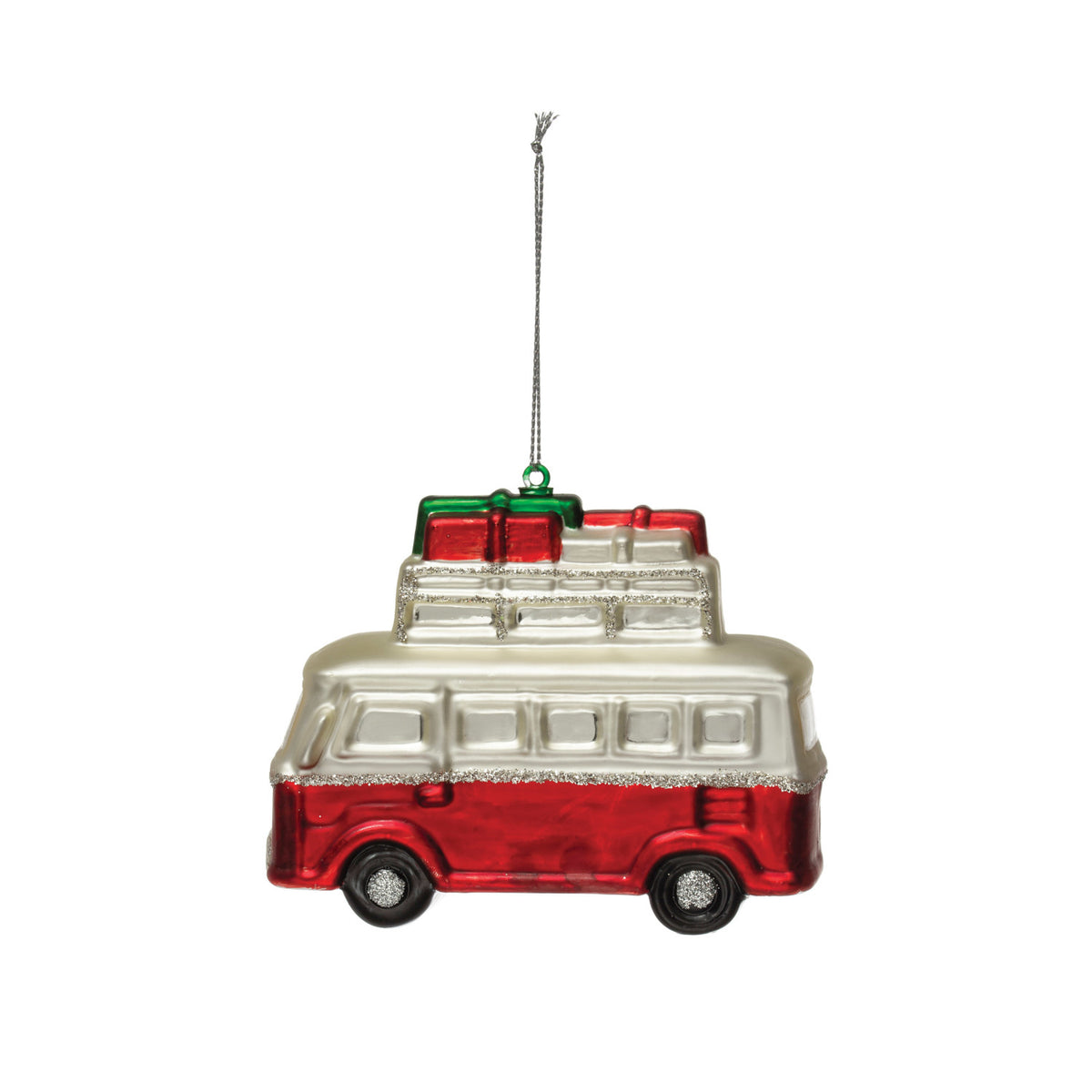 Hand-Painted Glass Vintage Van Ornament - JoeyRae