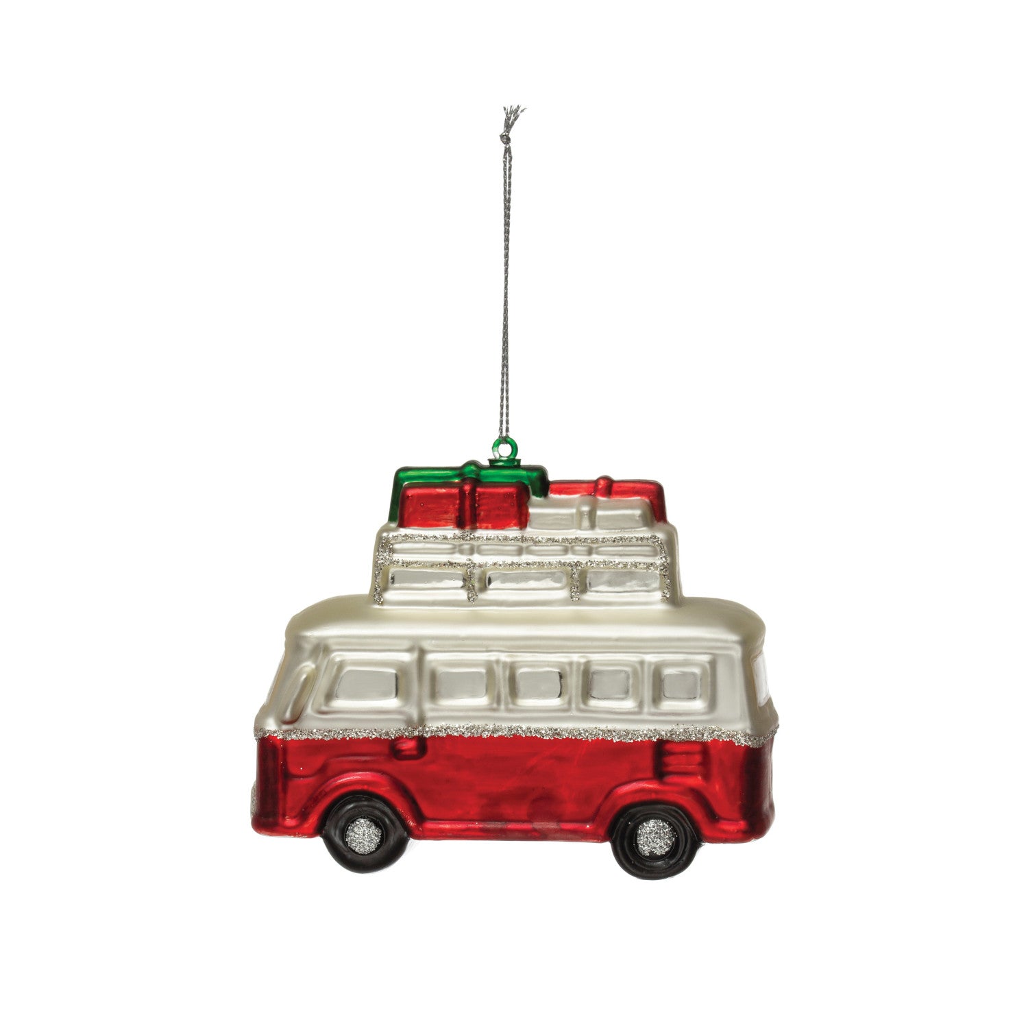 Hand-Painted Glass Vintage Van Ornament - JoeyRae