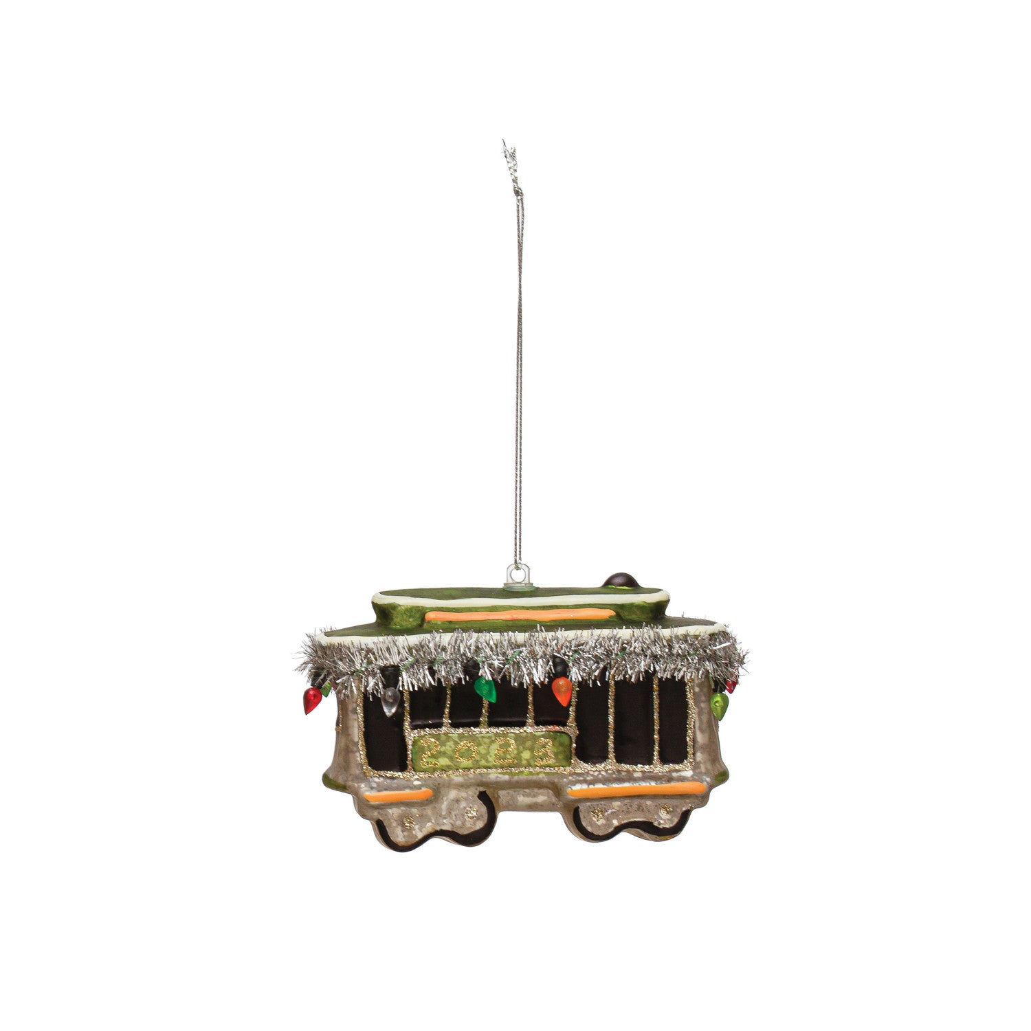 Hand-Painted Glass Street Car Ornament - JoeyRae