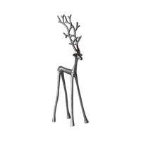 Cast Aluminum Reindeer Gunmetal