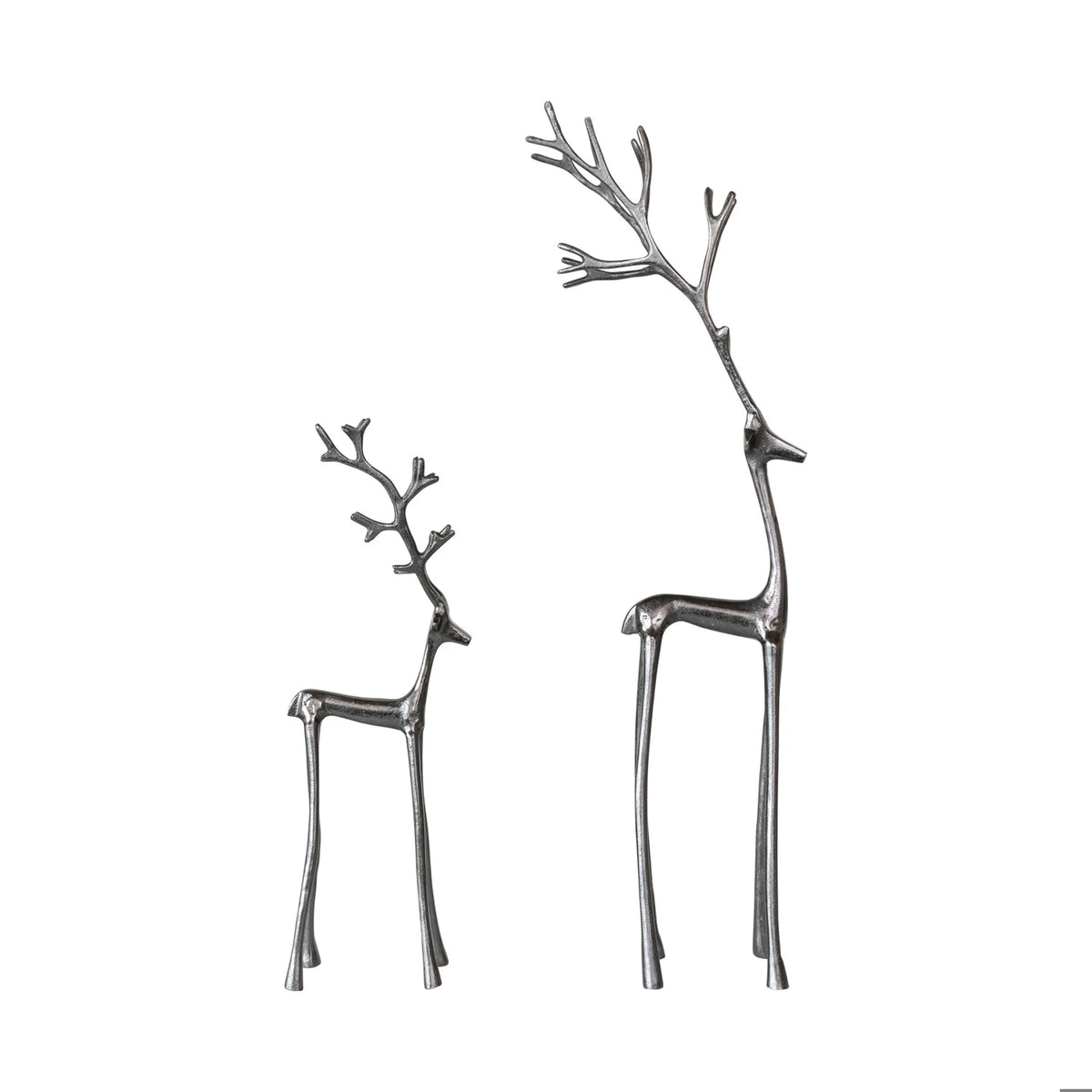 Cast Aluminum Reindeer Gunmetal