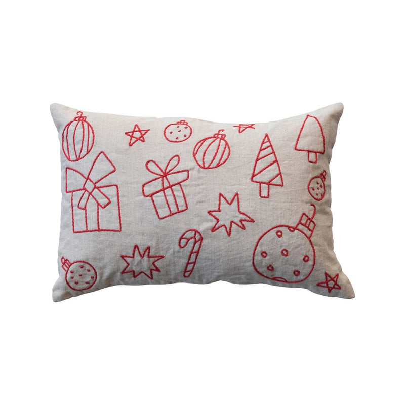 Holiday Icon Woven Lumbar Pillow - JoeyRae
