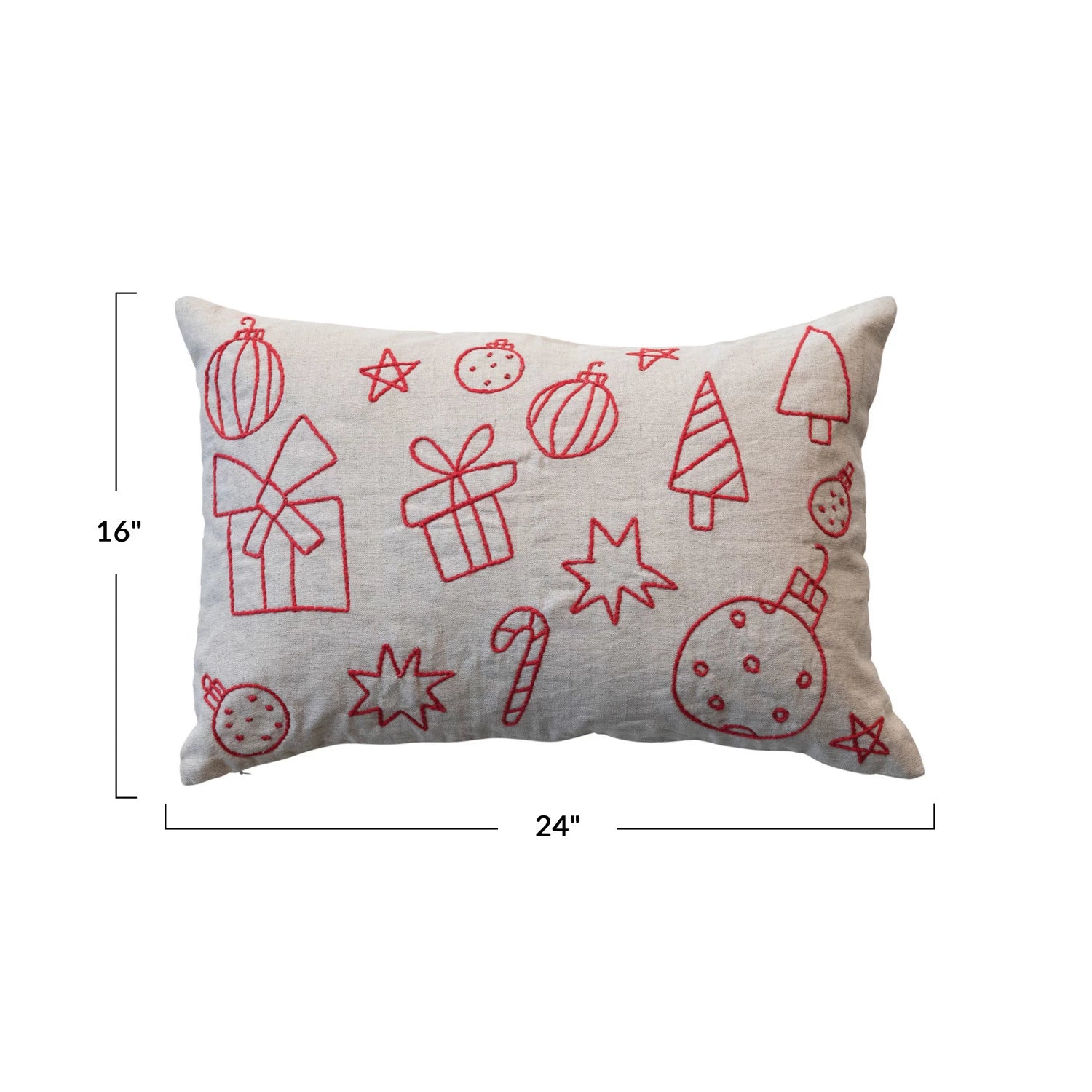 Holiday Icon Woven Lumbar Pillow - JoeyRae