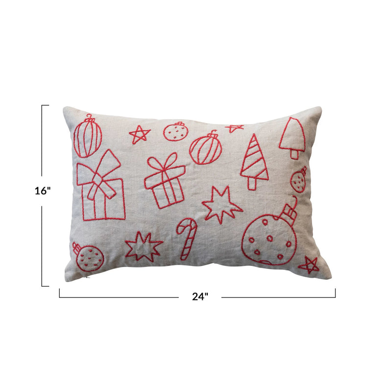 Holiday Icon Woven Lumbar Pillow - JoeyRae