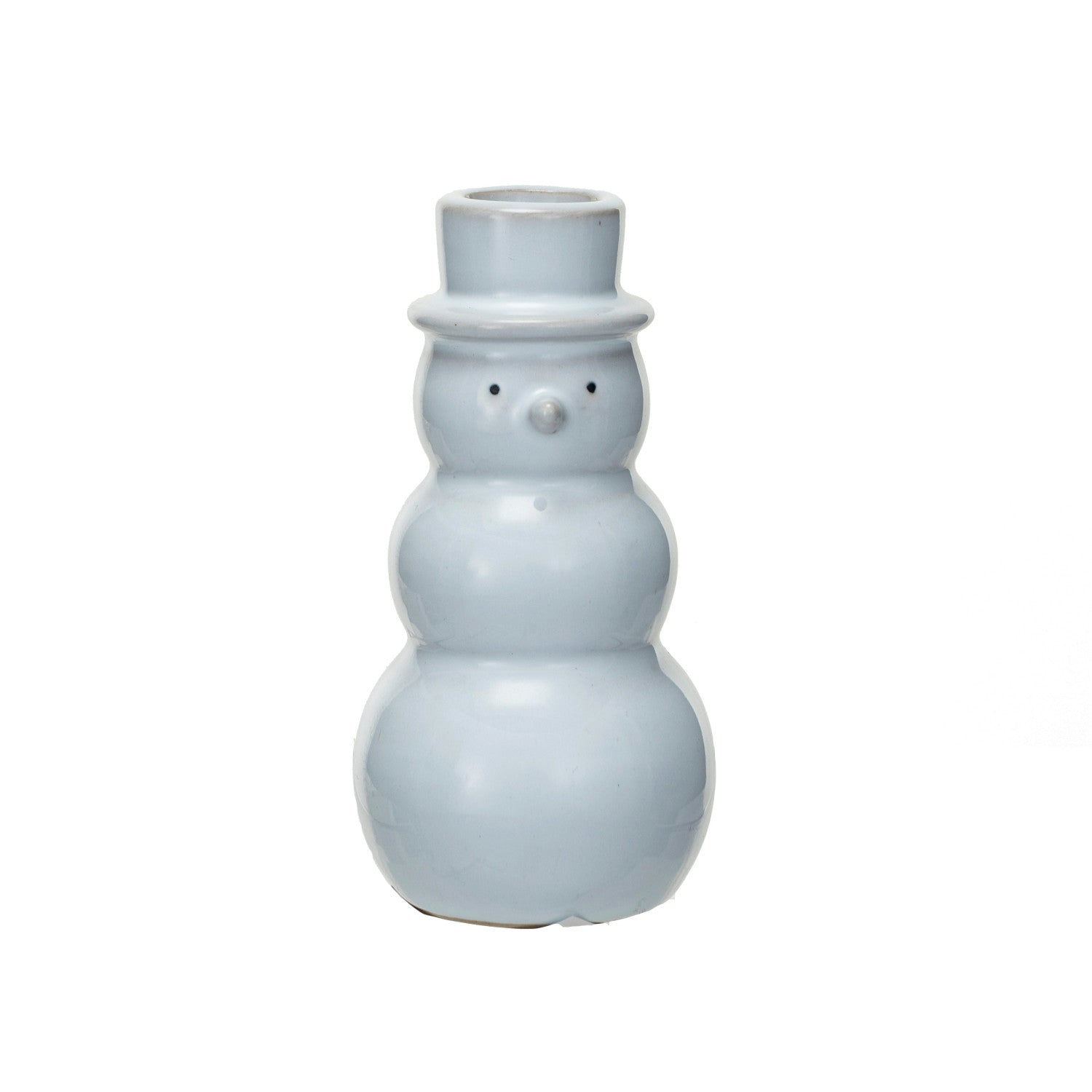 Stoneware Snowman Taper Holder - JoeyRae