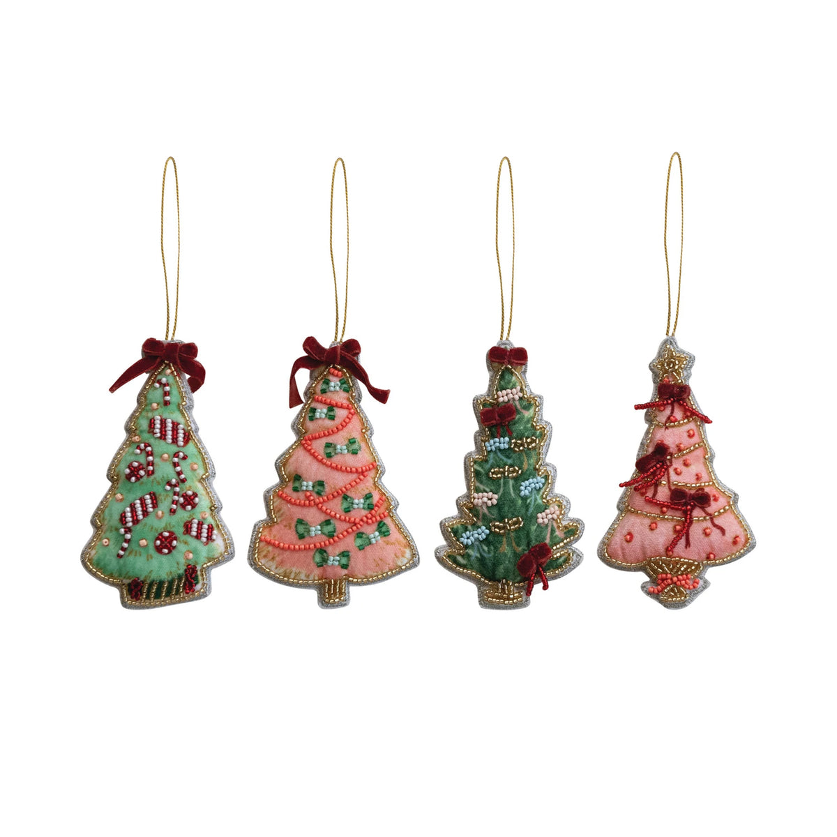 Handmade Beaded Fabric Christmas Tree - JoeyRae