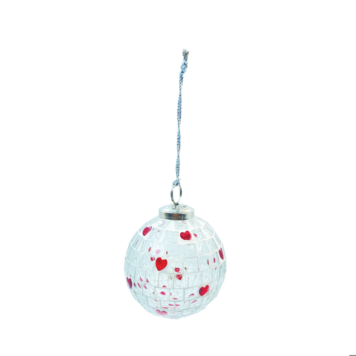 Glass Mosaic Hearts Ornament - JoeyRae