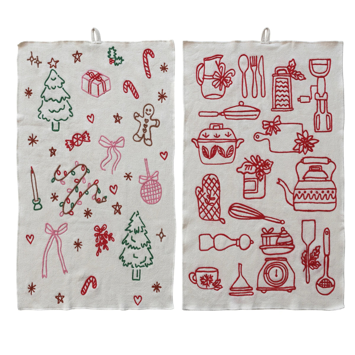 Terry Embroidered Tea Towel - JoeyRae