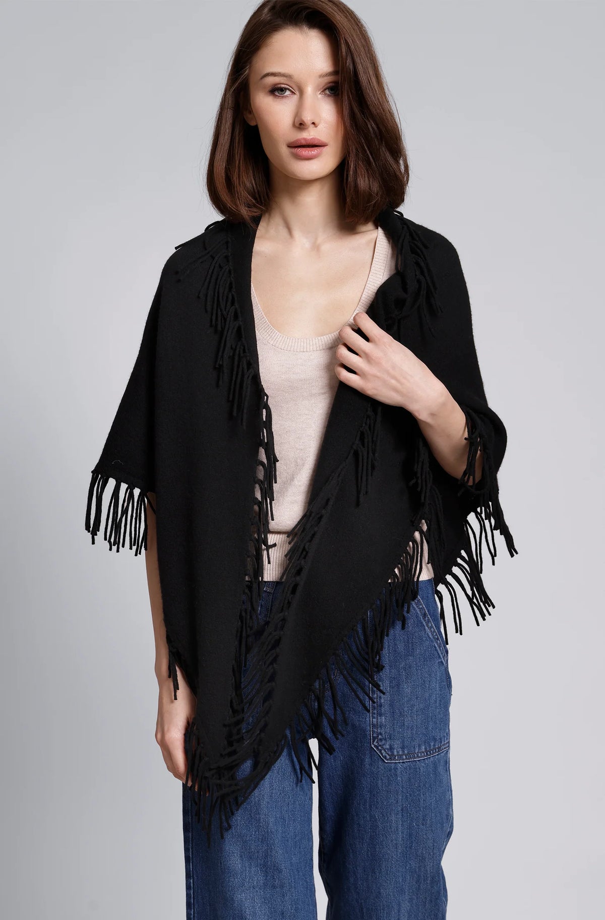 Cashmere Fringe Shawl - JoeyRae