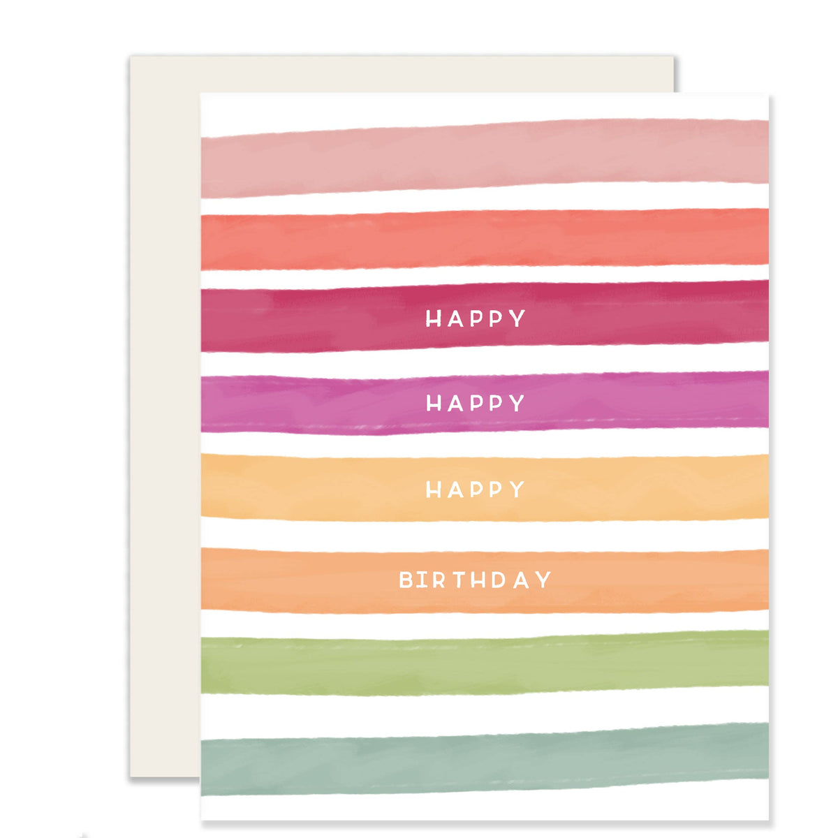 Happy Stripes Greeting Card - JoeyRae