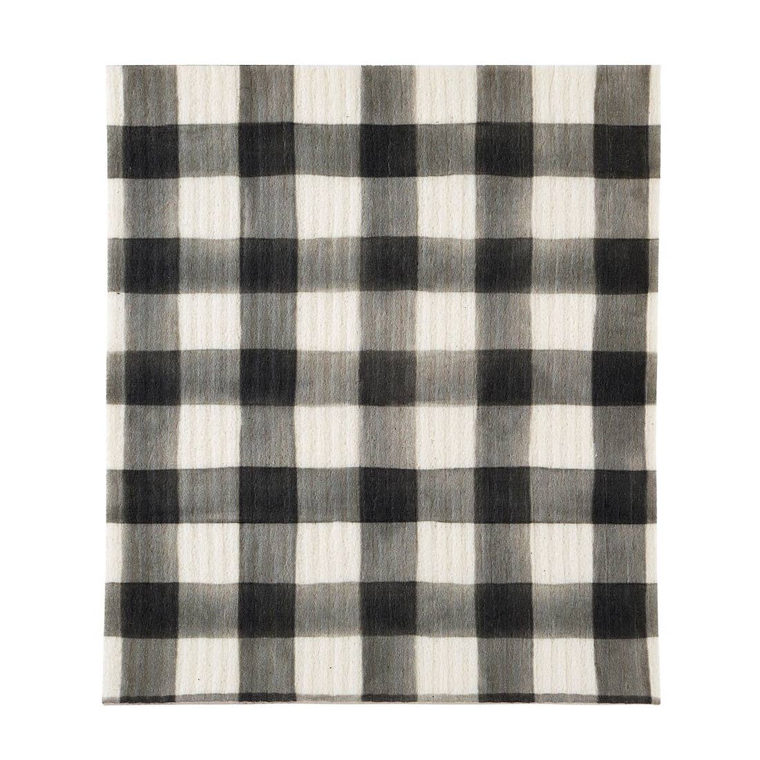 Organic Dishcloth Black Plaid - JoeyRae