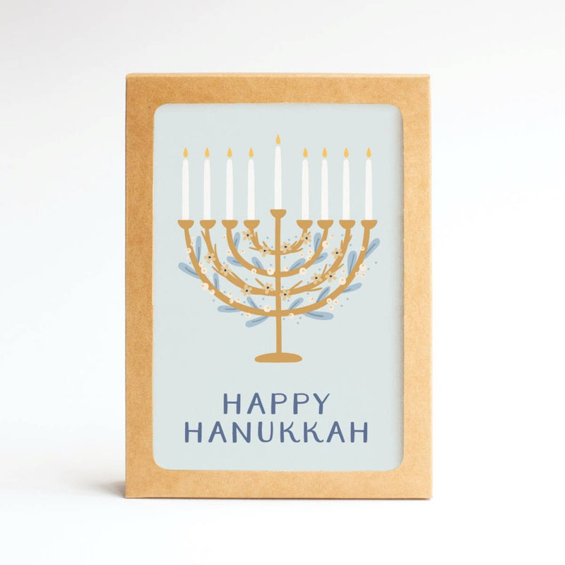 Happy Hanukkah Floral Menorah Boxed Set - JoeyRae
