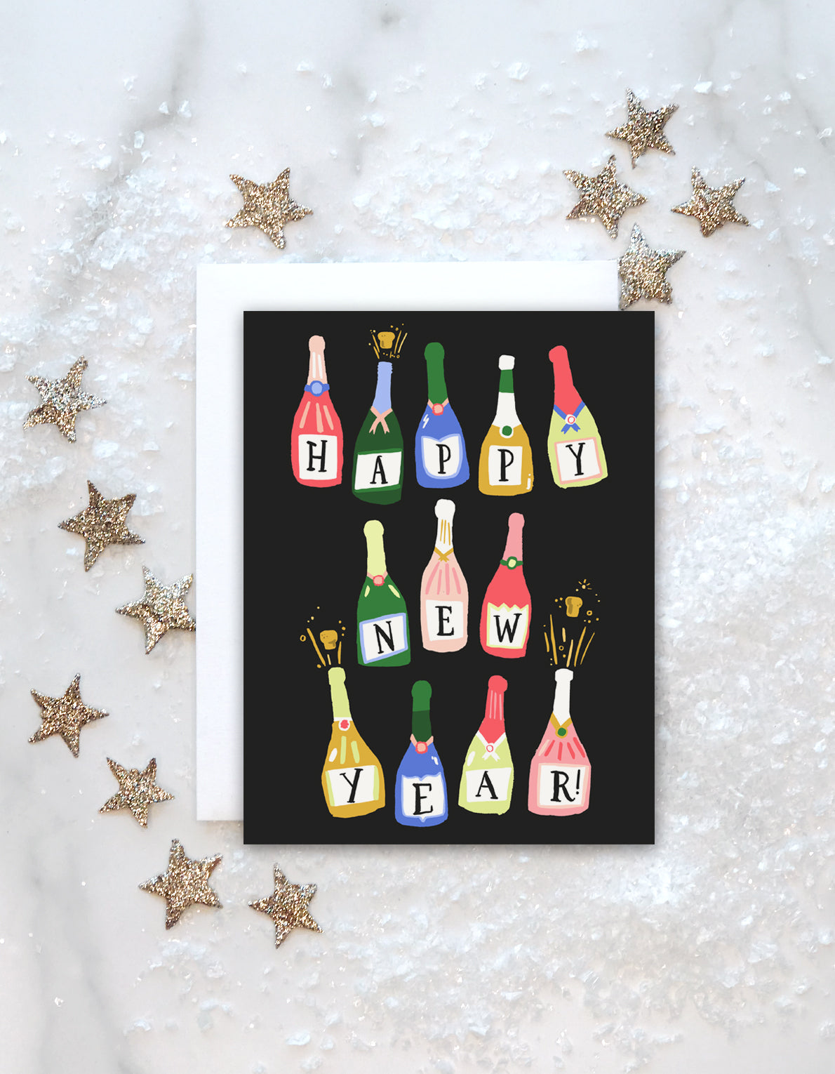 Champagne Bottles Card - JoeyRae