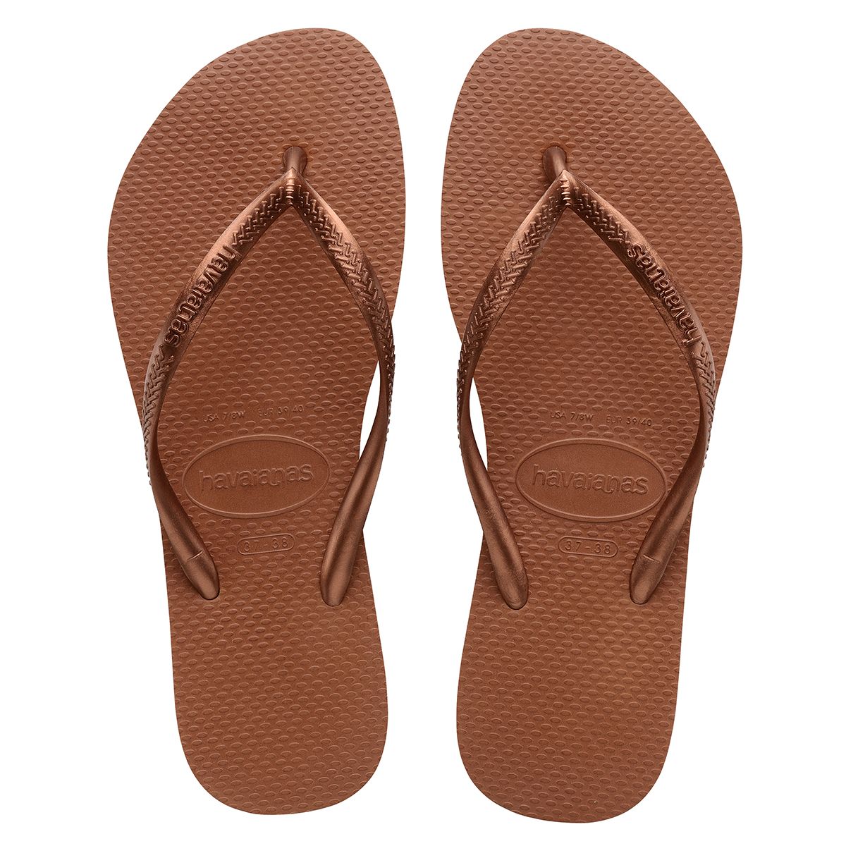 Slim Rust Metallic Sandal - JoeyRae