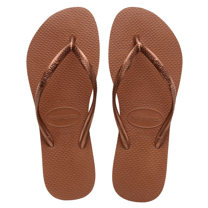 Slim Rust Metallic Sandal - JoeyRae