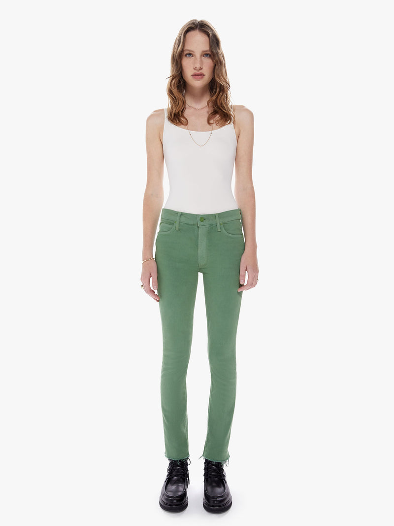 Mid Rise Dazzler Ankle Fray Juniper - JoeyRae