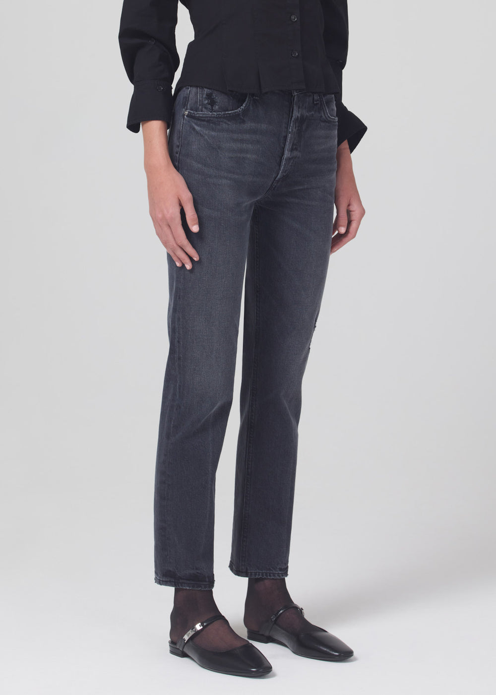 Sabine High Rise Straight Sterlet - JoeyRae