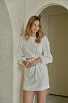 Pilar Knot Dress Cream - JoeyRae