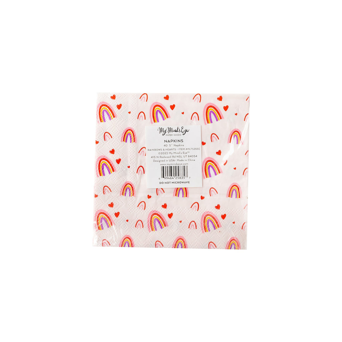 Rainbows and Hearts Cocktail Napkin - JoeyRae
