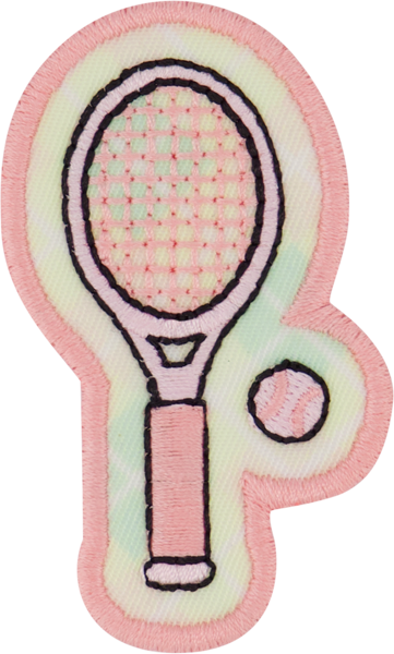 Pink Tennis Racket Patch - JoeyRae